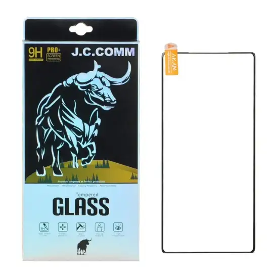 تصویر گلس گوشی موبایل شفاف آکام مدل خم فول چسب Full Cover