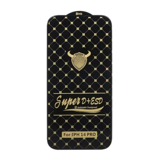 تصویر گلس گوشی موبایل شفاف بیوا مدل آنتی استاتیک Full Cover Super D Plus