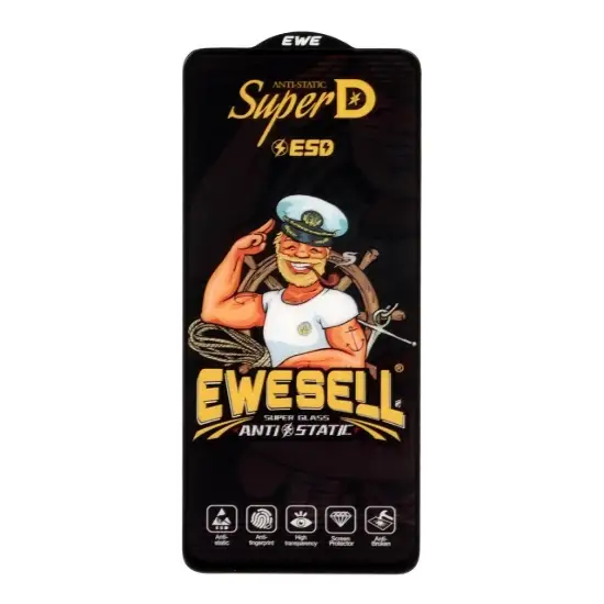 تصویر گلس گوشی موبایل شفاف یوسل مدل Full Cover Super D Esd