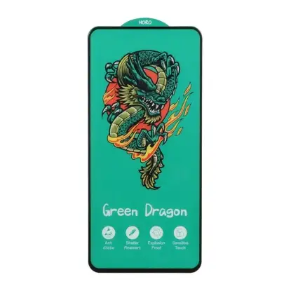 نمایش جزئیات گلس گوشی موبایل شفاف هورو مدل آنتی استاتیک Green dragon - Full Cover