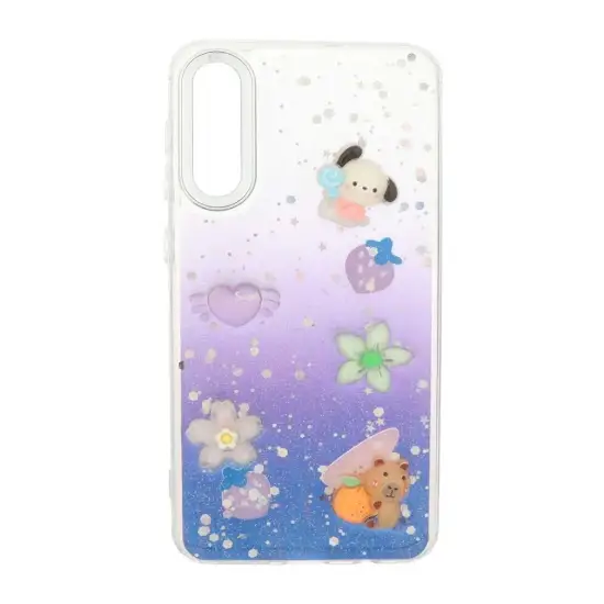 تصویر قاب گوشی موبایل رزین مدل اکلیلی عروسک برجسته لنز کروم طرح Animals