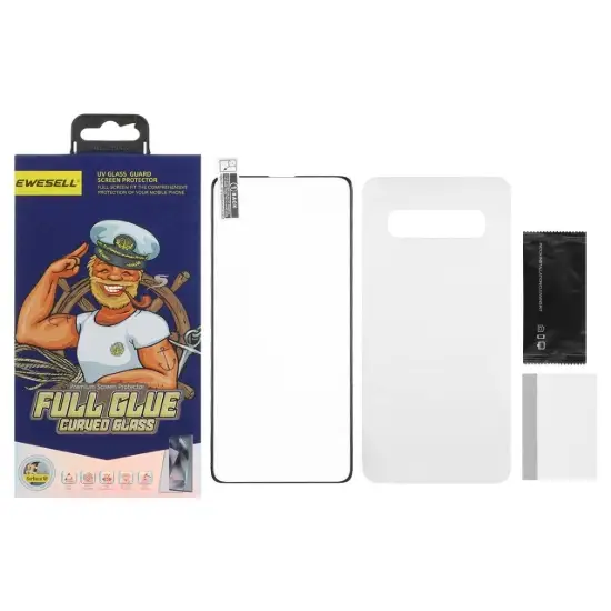 تصویر گلس گوشی موبایل شفاف یوسل مدل خم فول چسب Full Cover