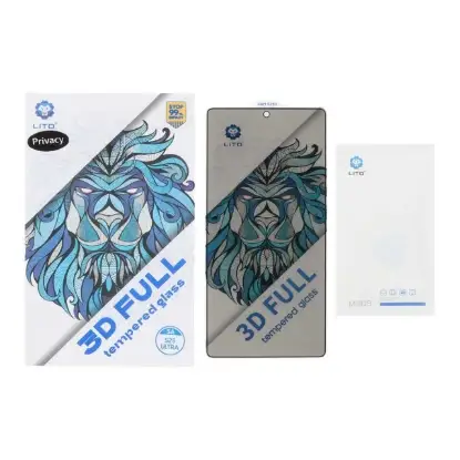 نمایش جزئیات گلس گوشی موبایل شفاف لیتو مدل خم فول چسب Privacy