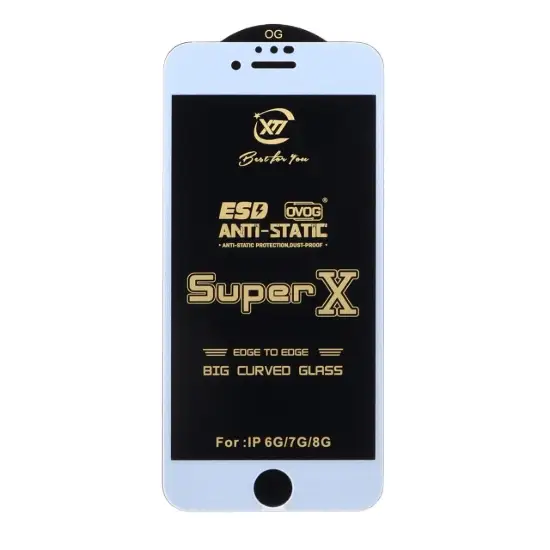 تصویر گلس گوشی موبایل شفاف سوپر ایکس مدل آنتی استاتیک  Full Cove ESD
