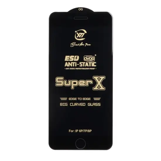 تصویر گلس گوشی موبایل شفاف سوپر ایکس مدل آنتی استاتیک  Full Cover