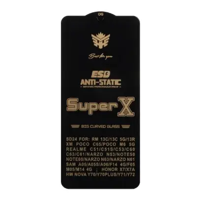 نمایش جزئیات گلس گوشی موبایل شفاف سوپر ایکس مدل Full Cover