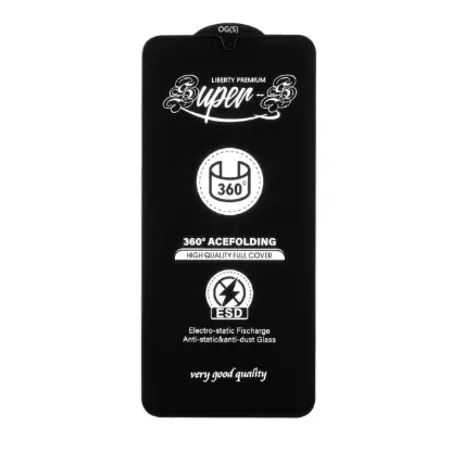 نمایش جزئیات گلس گوشی موبایل شفاف آگ مدل آنتی استاتیک Full Cover Super S 360 - ESD