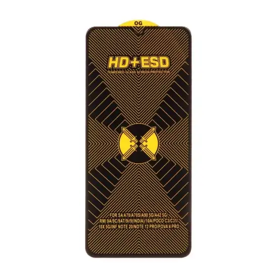 تصویر گلس گوشی موبایل شفاف آگ مدل آنتی استاتیک  Full Cover - HD Plus ESD