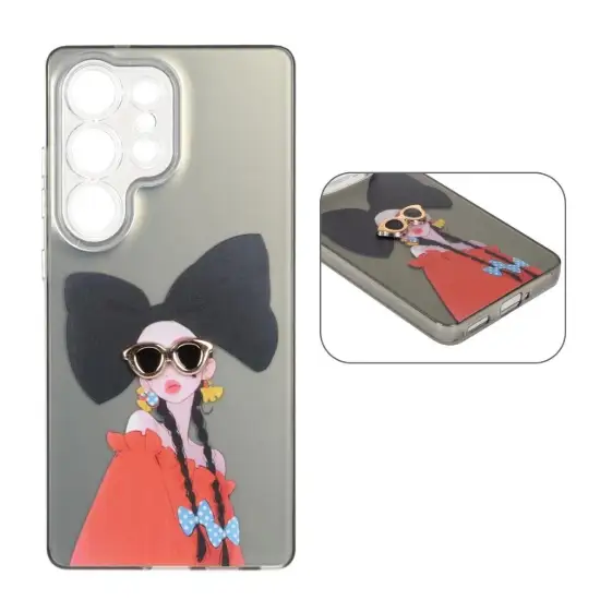 تصویر قاب گوشی موبایل مدل Nice Girl لنز شفاف اکسسوری برجسته طرح Fashions