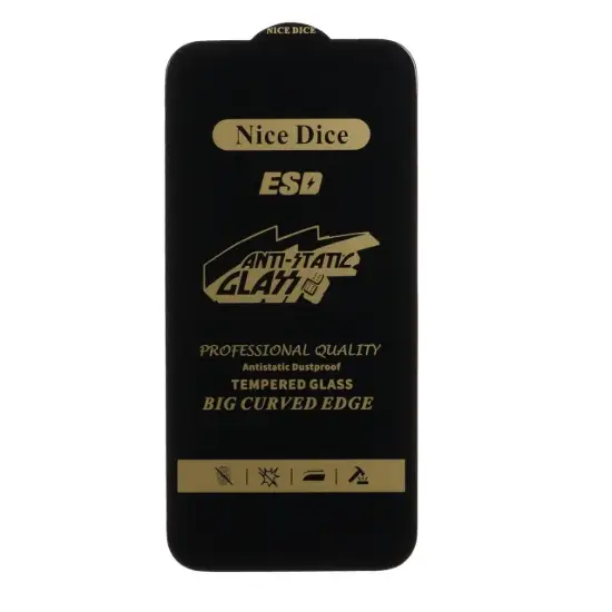 تصویر گلس گوشی موبایل شفاف نایس دایس مدل Full Cover ESD Anti Static