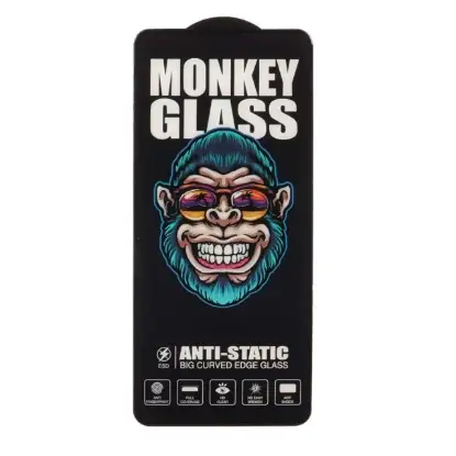 نمایش جزئیات گلس گوشی موبایل شفاف مانکی مدل آنتی استاتیک Full Cover