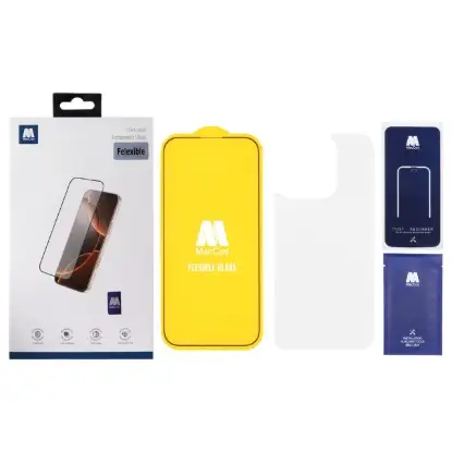 نمایش جزئیات گلس گوشی موبایل شفاف مک کوی مدل سه لایه Nano Felexible با برچسب محافظ پشت گوشی