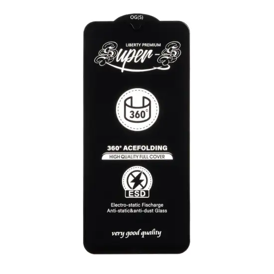 تصویر گلس گوشی موبایل شفاف آگ مدل آنتی استاتیک Full Cover Super S 360 - ESD