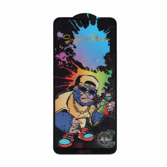 تصویر گلس گوشی موبایل شفاف مانکی مدل Full Cover Super glass