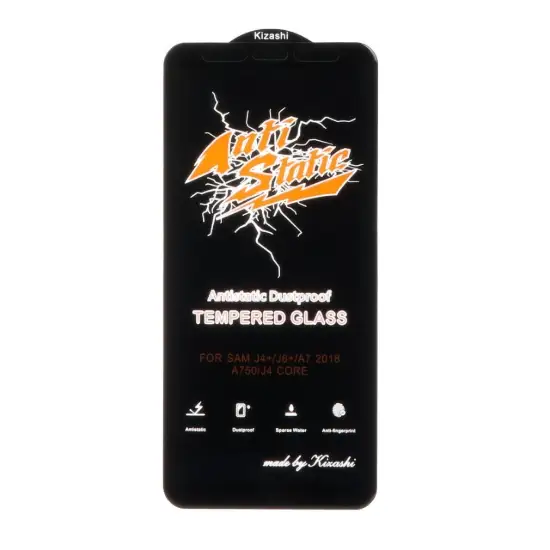 تصویر گلس گوشی موبایل شفاف کیزاشی مدل آنتی استاتیک Full Cover