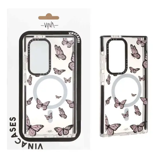 تصویر قاب گوشی موبایل وینا مدل Butterfly مگ سیف دار