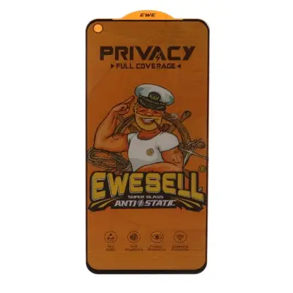 نمایش جزئیات گلس گوشی موبایل شفاف ایوسل مدل Privacy آنتی استاتیک Full Cover