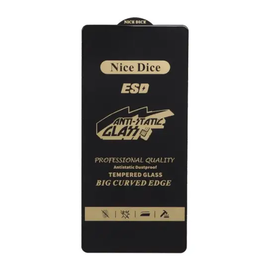 تصویر گلس گوشی موبایل شفاف نایس دایس مدل Full Cover ESD Anti Static