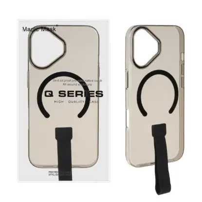 نمایش جزئیات قاب گوشی موبایل مجیک ماسک مدل Q Series شفاف مگ سیف دار با فینگربند سیلیکونی