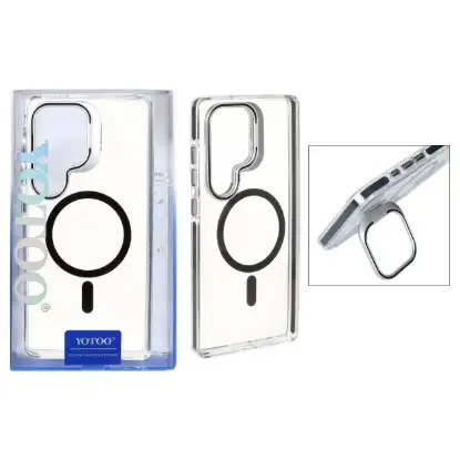 نمایش جزئیات قاب گوشی موبایل یوتو دور ژله ای مگ سیف دار استندشو