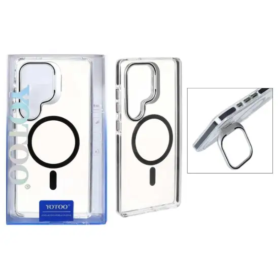 تصویر قاب گوشی موبایل یوتو دور ژله ای مگ سیف دار استندشو