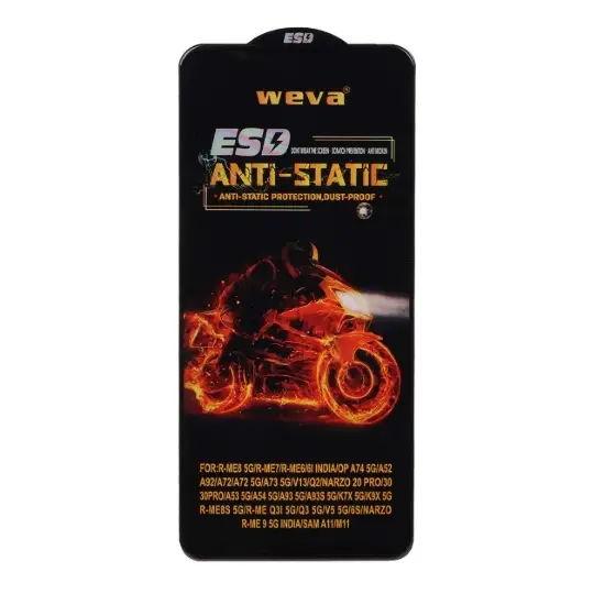 تصویر گلس گوشی موبایل شفاف ویوا مدل آنتی استاتیک Full Cover ESD