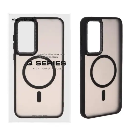 تصویر قاب گوشی موبایل مات لنز کربن مگ سیف دار