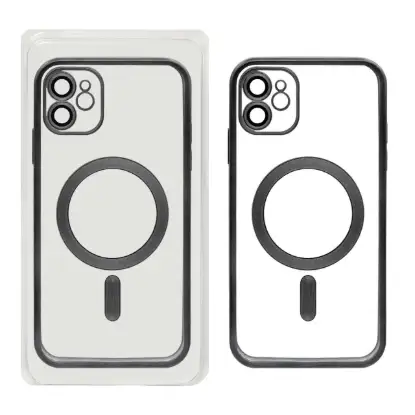 نمایش جزئیات قاب گوشی موبایل مدل الکترواستاتیک مگ سیف دار با محافظ لنز گلس