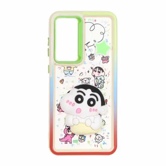 تصویر قاب گوشی موبایل مدل Solid Case عروسک خمیری برجسته لنز رنگی