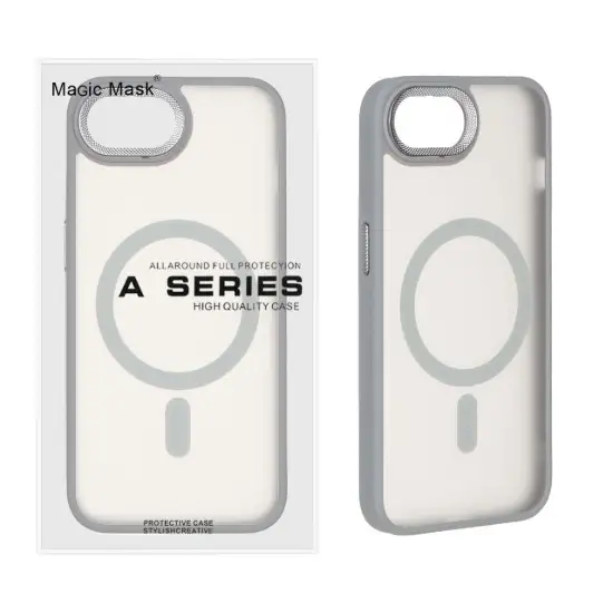 تصویر قاب گوشی موبایل مات لنز کربن مگ سیف دار