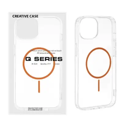 نمایش جزئیات قاب گوشی موبایل کریتیو کیس مدل Q-series پشت سخت دور ژله ای مگ سیف دار