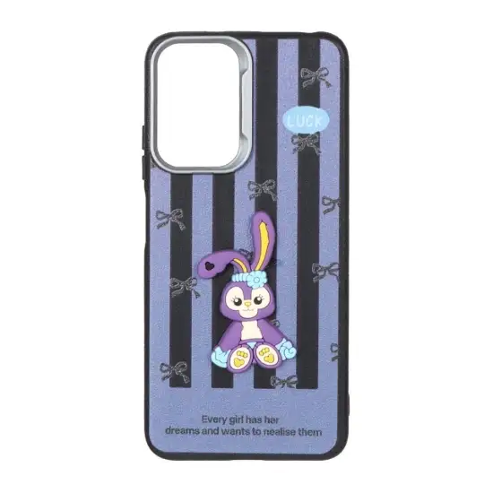 تصویر قاب گوشی موبایل  مدل Texture عروسک برجسته خرگوش