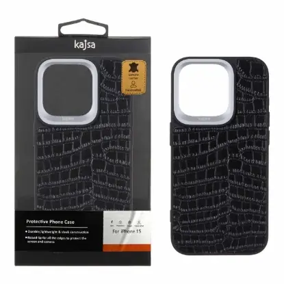 نمایش جزئیات قاب گوشی قاب گوشی موبایل چرمی کجسا مدل پوست ماری لنز متال