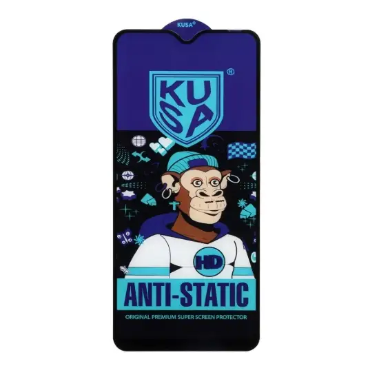 تصویر گلس گوشی موبایل شفاف کوزا مدل آنتی استاتیک Monkey Full Cover