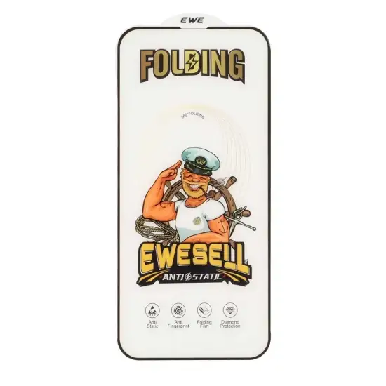 تصویر گلس گوشی موبایل شفاف ایوسل مدل Folding آنتی استاتیک Full Cover