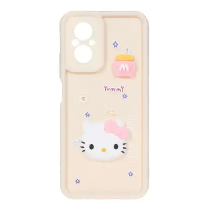 نمایش جزئیات قاب گوشی موبایل مدل Solid Case عروسکی برجسته kitty
