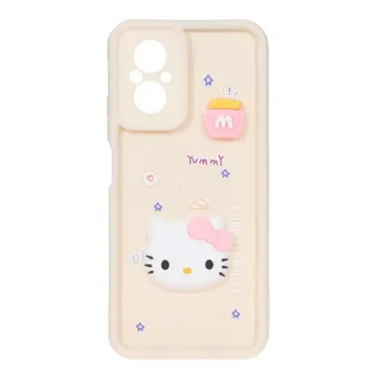 تصویر قاب گوشی موبایل مدل Solid Case عروسکی برجسته kitty