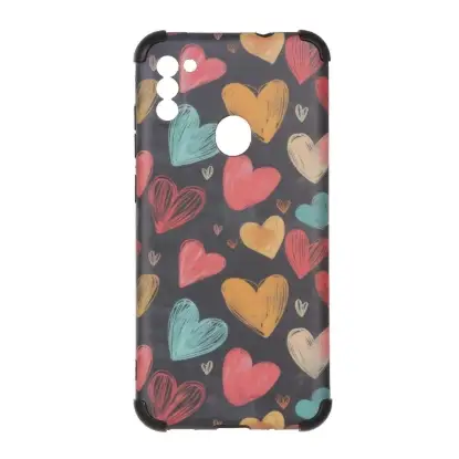 نمایش جزئیات قاب گوشی موبایل مدل طرح دار بامپردار Colorful Hearts