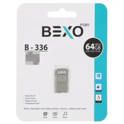 نمایش جزئیات فلش مموری بکسو مدل B-336 USB2.0 ظرفیت 64 گیگابایت