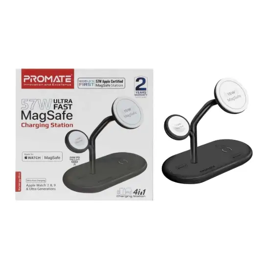 تصویر شارژر بی سیم پرومیت سه کاره مدل Synergy Pro