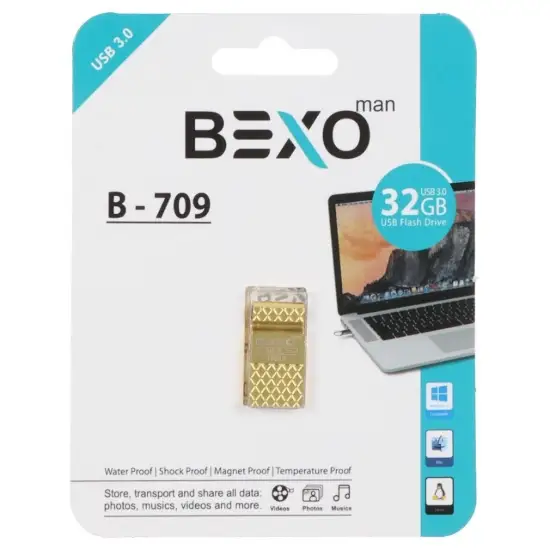 تصویر فلش مموری بکسو مدل B-709 USB3.0 ظرفیت 32 گیگابایت