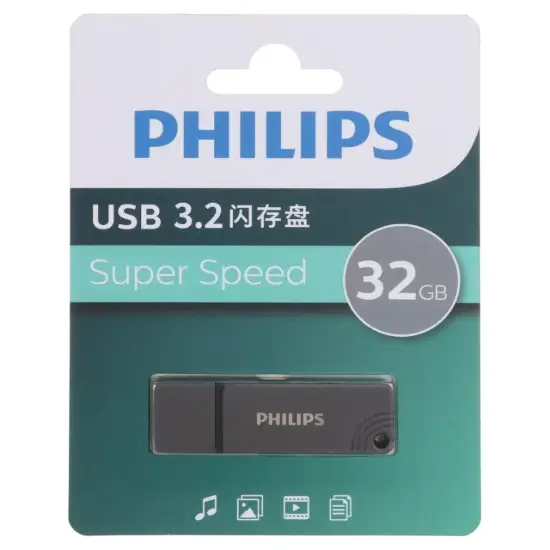 تصویر فلش مموری فیلیپس مدل  FM11UA032B/93 USB USB 3.2 ظرفیت 32 گیگابایت