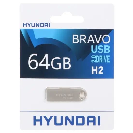 تصویر فلش مموری هیوندای مدل Bravo H2 USB 2.0 ظرفیت 64 گیگابایت