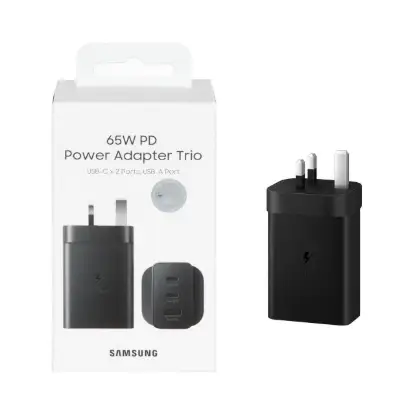 نمایش جزئیات شارژر دیواری 65 وات سه پین سامسونگ مدل EP-T6530