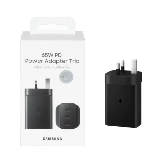 تصویر شارژر دیواری 65 وات سه پین سامسونگ مدل EP-T6530