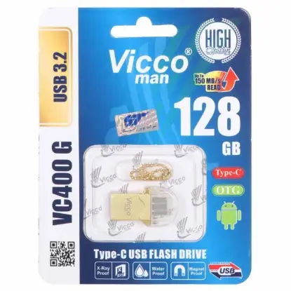 نمایش جزئیات فلش مموری ویکومن مدل VC400 G USB3.2 Type-C ظرفیت 128 گیگابایت