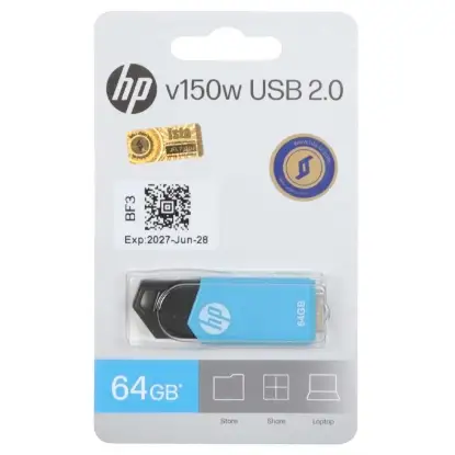 نمایش جزئیات فلش مموری اچ‌پی مدل V150W USB2.0 ظرفیت 64 گیگابایت
