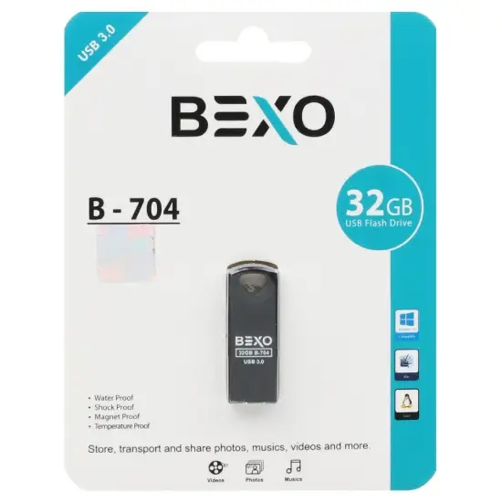 تصویر فلش مموری بکسو مدل B-704 USB3.0 ظرفیت 32 گیگابایت