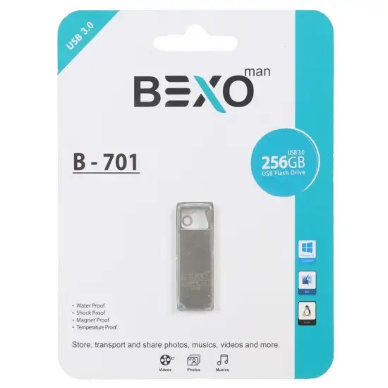 تصویر فلش مموری بکسو مدل B-701 USB3.0 ظرفیت 256 گیگابایت