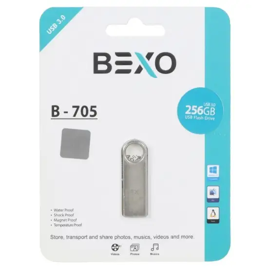 تصویر فلش مموری بکسو مدل B-705 USB3.0 ظرفیت 256 گیگابایت